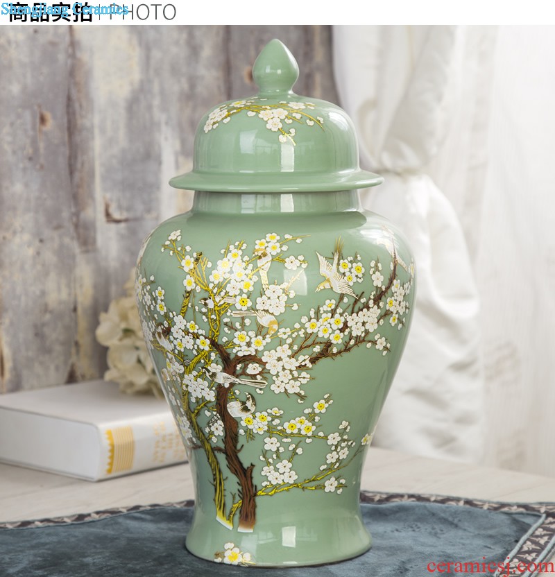 Jingdezhen ceramics hand-painted modern new Chinese vase flower arrangement sitting room home furnishing articles on your table