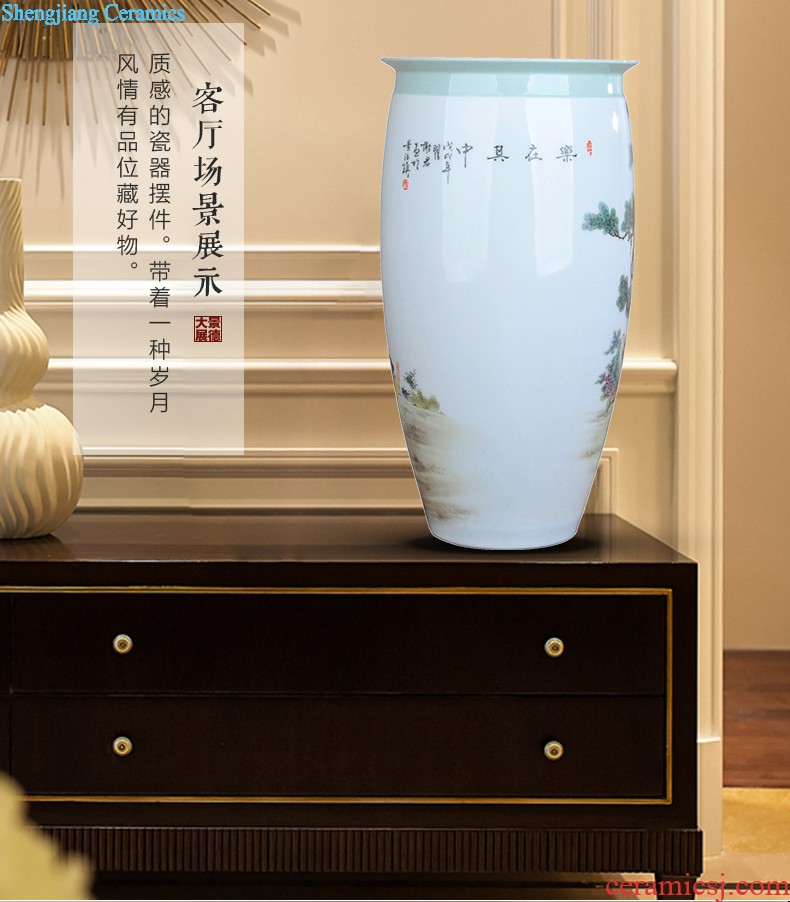 New Chinese style household adornment hand-painted ceramic vases, antique porcelain enamel porcelain furnishing articles example room living room decoration