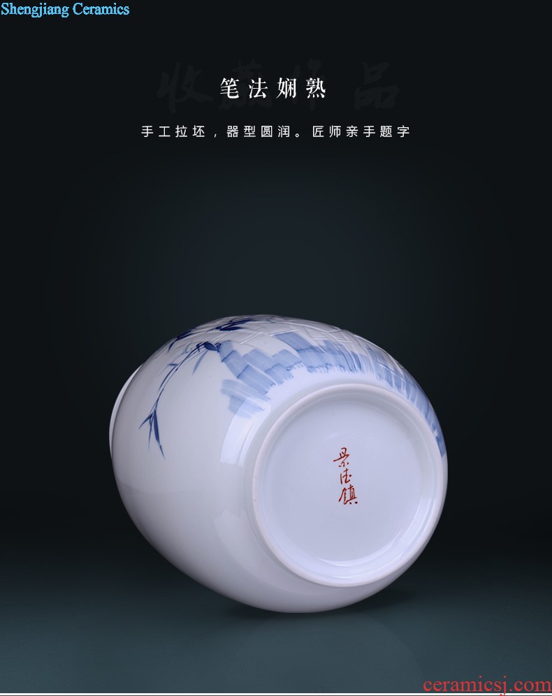 Jingdezhen famous masterpieces hand-painted ceramic vase sitting room place table, TV ark home decoration decoration