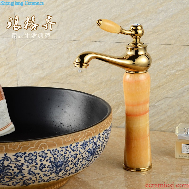 Koh larn, qi Jingdezhen ceramic lavabo A022 stage basin basin is the basin that wash a face carved art restoring ancient ways