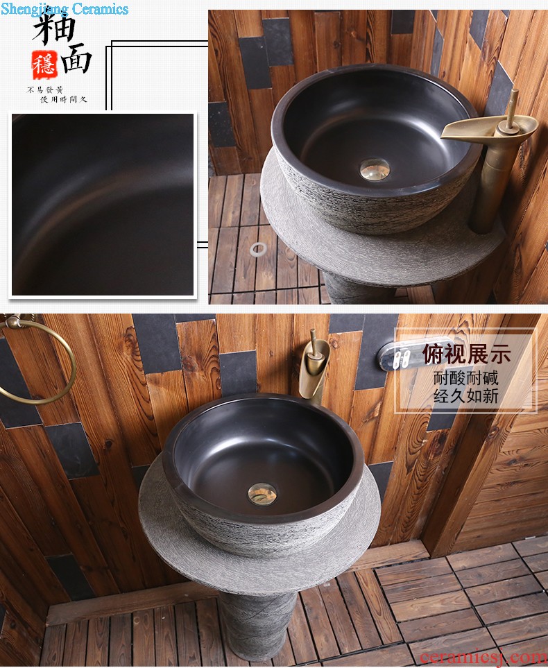 Jia depot Retro basin ceramic lavatory on outdoor column vertical toilet lavabo