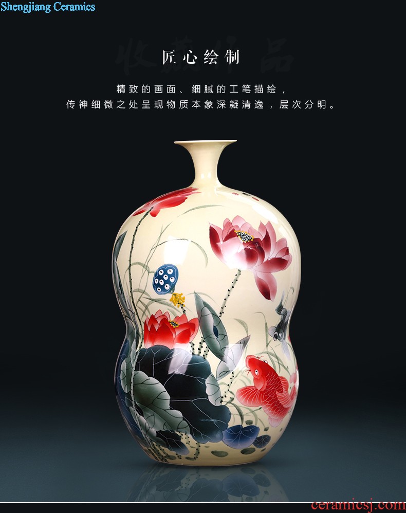 Ceramic vase furnishing articles Chinese flower arranging dried flowers home famous hand-painted jingdezhen blue and white porcelain vase ceramics