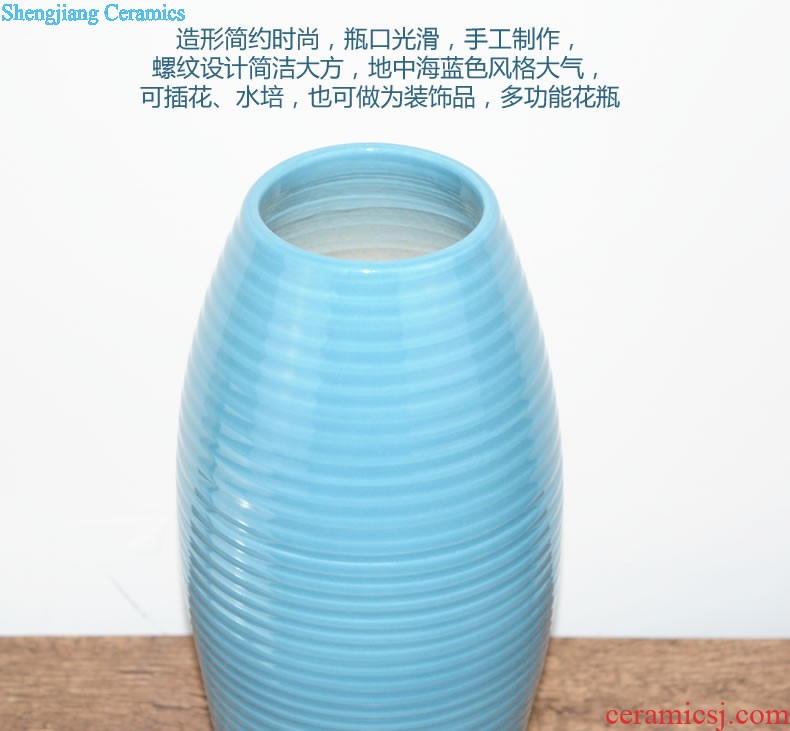 Jingdezhen ceramics glaze crystal vase flower arranging flowers sitting room, the new Chinese style household adornment handicraft furnishing articles