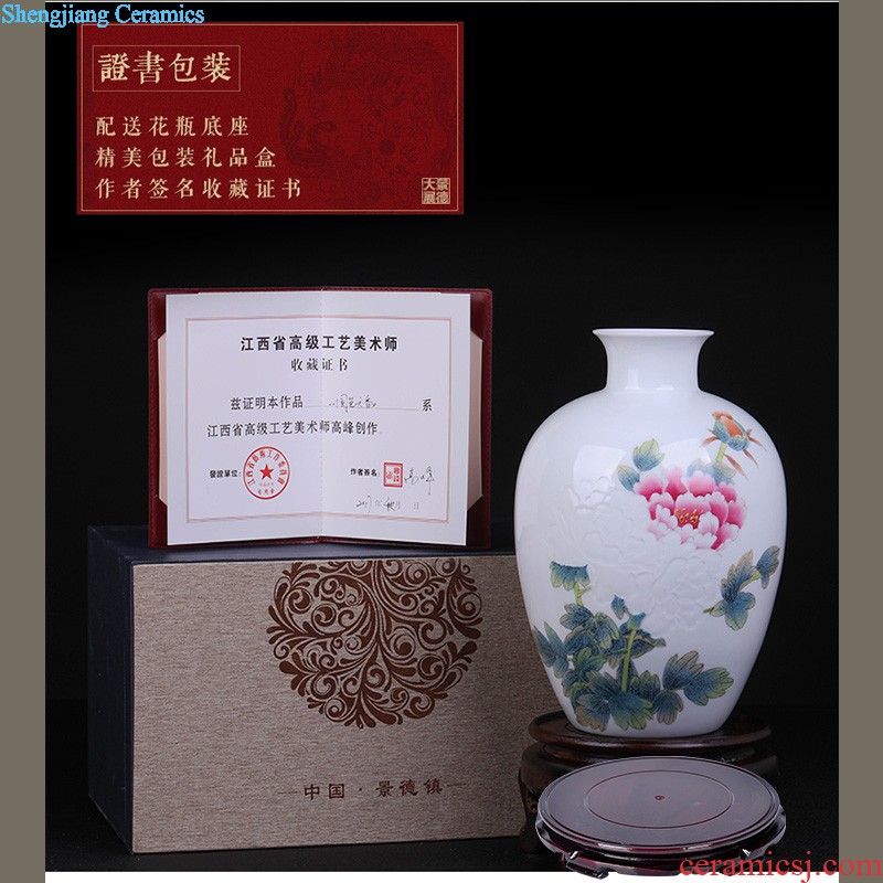 Furnishing articles jingdezhen jingdezhen ceramic vase mei bottled jewelry decoration home sitting room handicraft collection