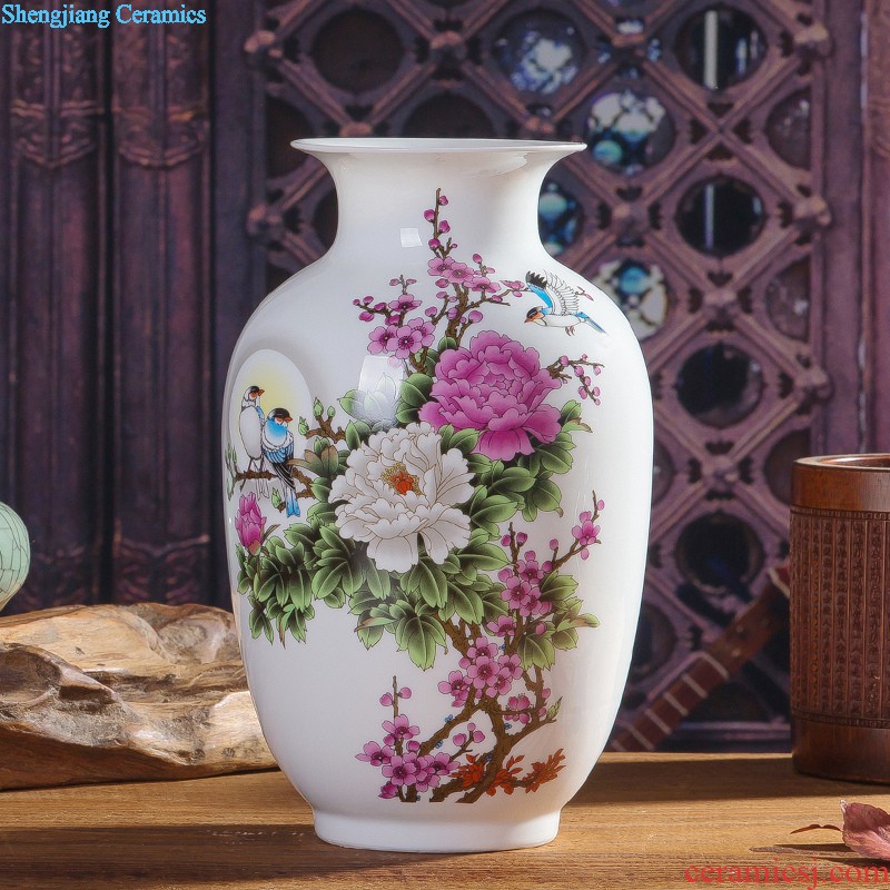 Jingdezhen European ceramic vase furnishing articles home sitting room TV ark dried flowers flower arrangement soft adornment porch decoration