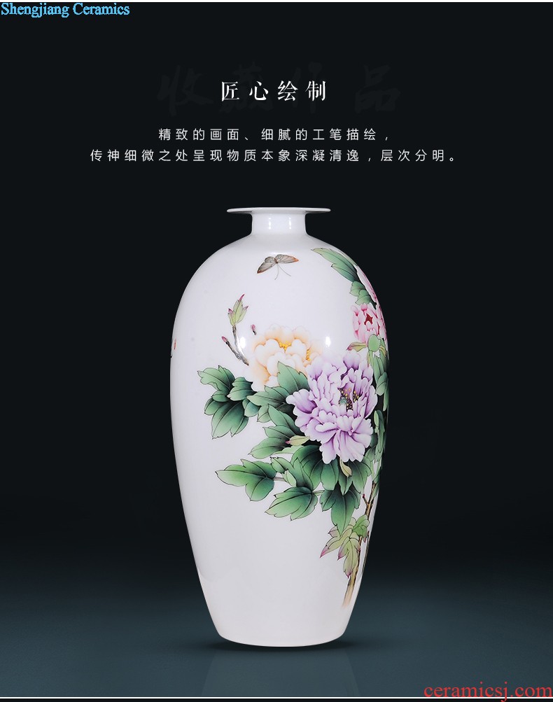 Ceramic ears and furnishing articles furnishing articles vase Imitate antique porcelain kiln sitting room of Chinese style household ornaments