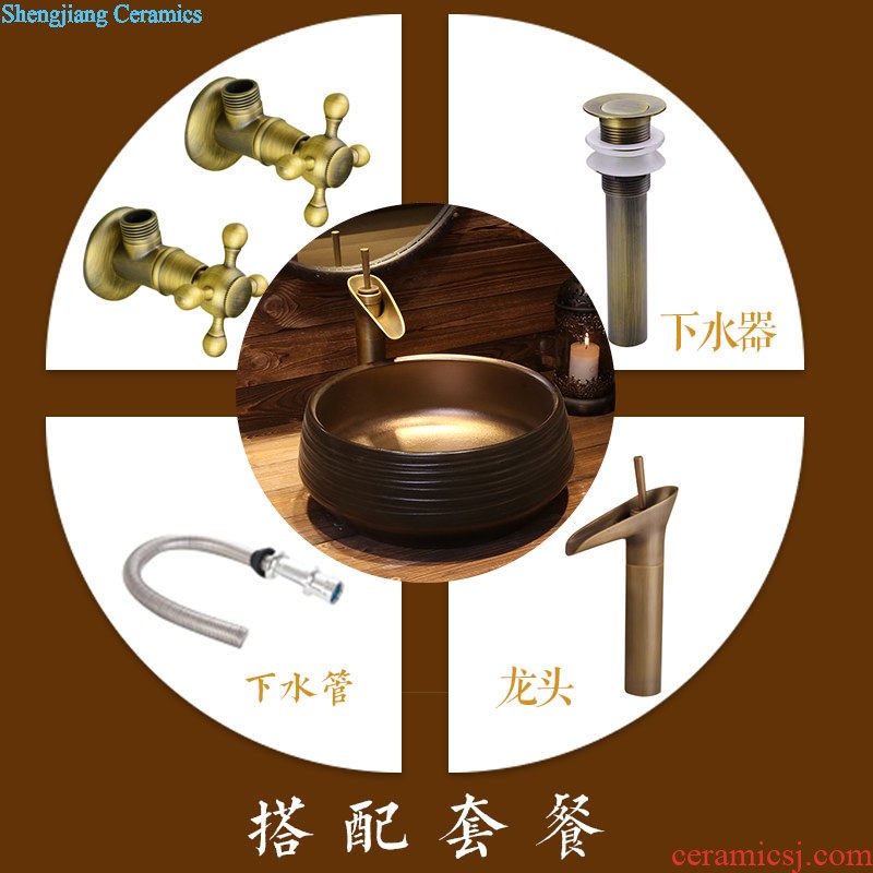 Jia depot ceramic square basin of household toilet stage basin sink restoring ancient ways is the new Chinese style art basin