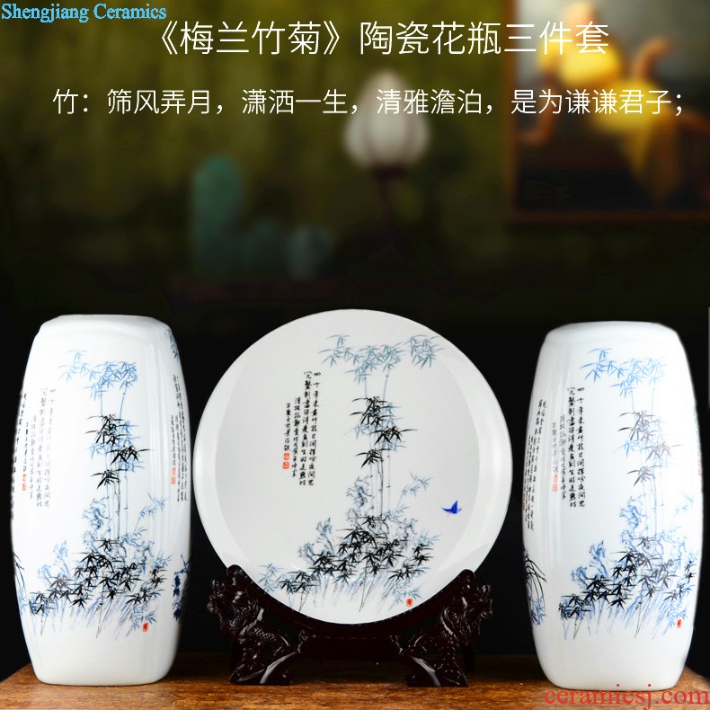 Jingdezhen ceramics flower vase new Chinese style restoring ancient ways is sitting room home rich ancient frame adornment handicraft furnishing articles