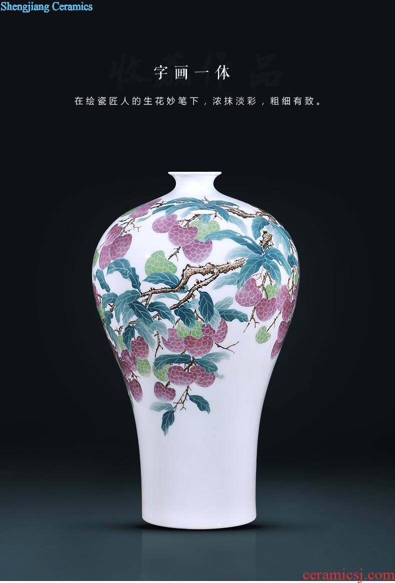 Hand painted pottery and porcelain vase decoration decoration mesa place jingdezhen famous handicraft sitting room place of blue and white porcelain