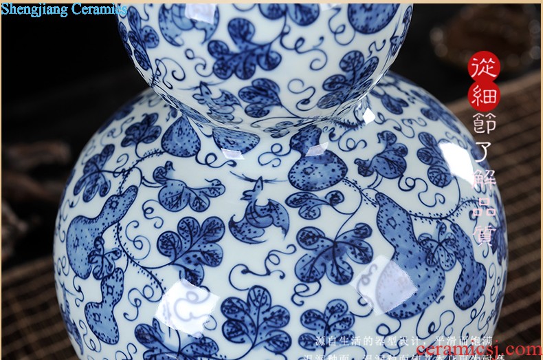 Jingdezhen hand-painted ceramics of blue and white porcelain vase Imitation of classical Ming and qing dynasties antique rich ancient frame furnishing articles Household act the role ofing is tasted