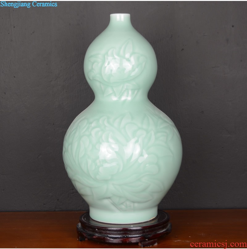 Light of jingdezhen ceramic vase luxury furnishing articles north European style living room dry flower arranging flowers lucky bamboo flowers home decoration