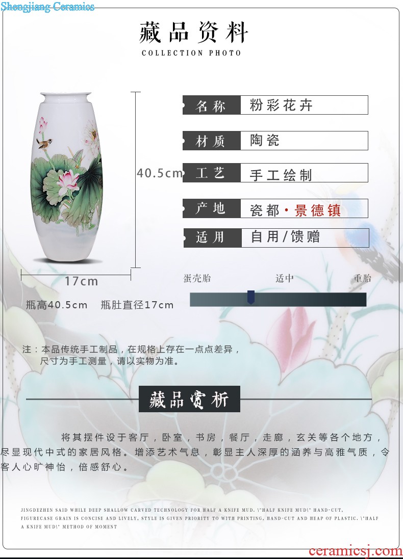 General household of Chinese style classical hand painted blue and white porcelain vase antique porcelain pot of jingdezhen ceramics handicraft furnishing articles