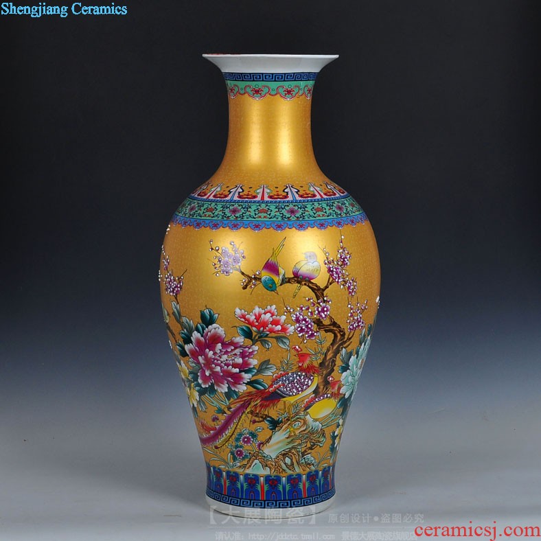 Jingdezhen ceramics Archaize pastel hand-painted vases, Chinese style restoring ancient ways the sitting room decorates porch rich ancient frame furnishing articles