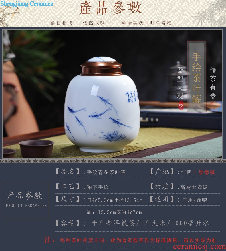 Famous master of hand-painted success vase of blue and white porcelain of jingdezhen ceramics furnishing articles rich ancient frame wine accessories