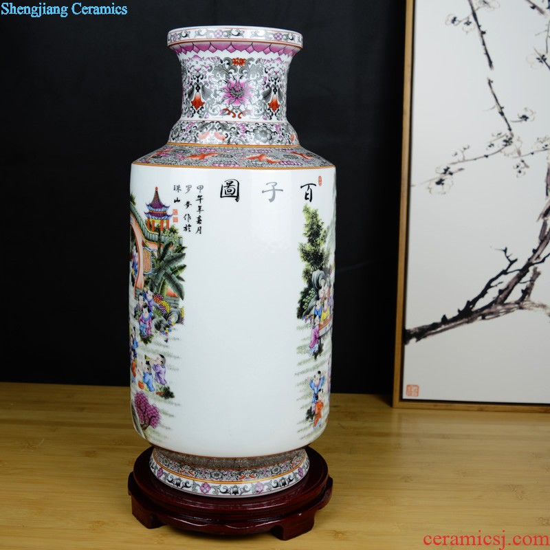 Jingdezhen ceramic vase furnishing articles Nordic light luxury porcelain storage tank sitting room porch household soft adornment arranging flowers