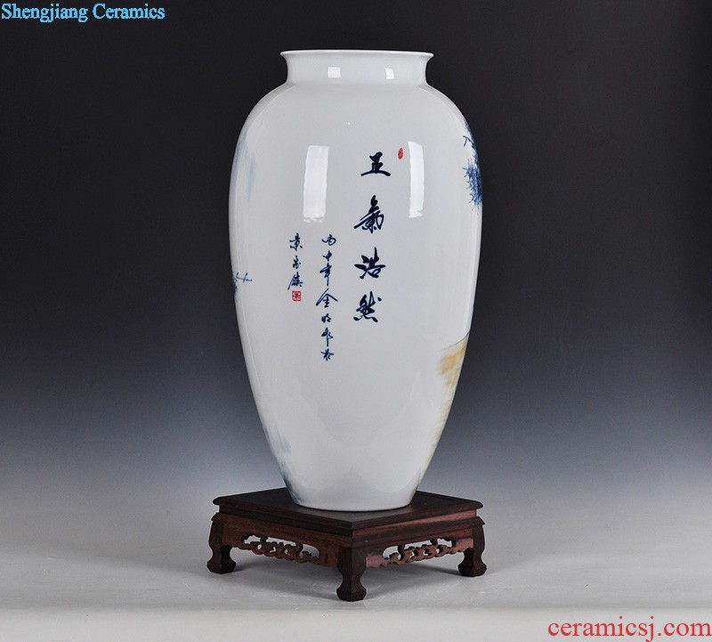 Famous art furnishing articles home sitting room adornment ikea jingdezhen ceramic vases, big flowerpot rich ancient frame decoration