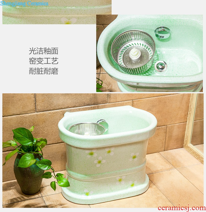 Ou basin one-piece lavabo ceramic golden column pillar floor lavatory basin hotel and trip in