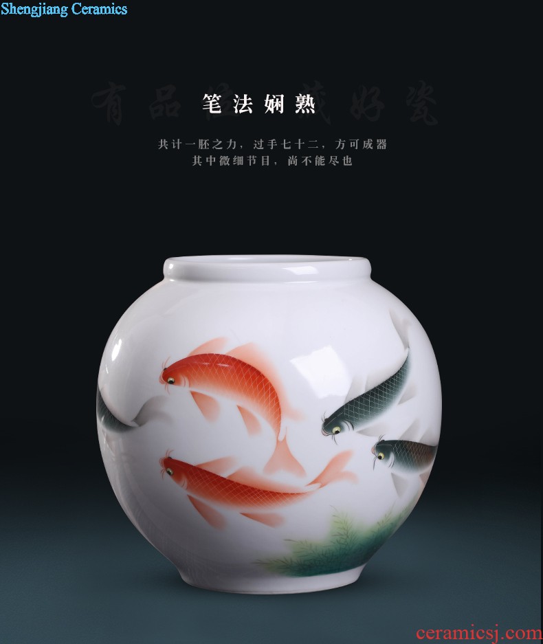 Contracted and contemporary big vase The sitting room TV ark furnishing articles Dried flower flower machine of Europe type restoring ancient ways home act the role ofing jingdezhen ceramics