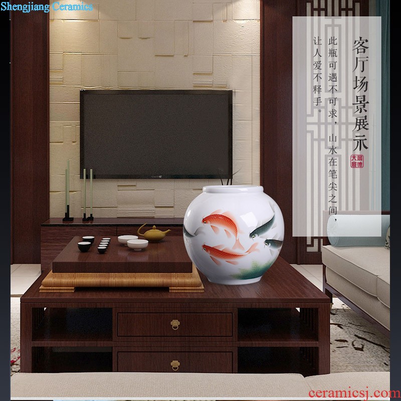 Contracted and contemporary big vase The sitting room TV ark furnishing articles Dried flower flower machine of Europe type restoring ancient ways home act the role ofing jingdezhen ceramics