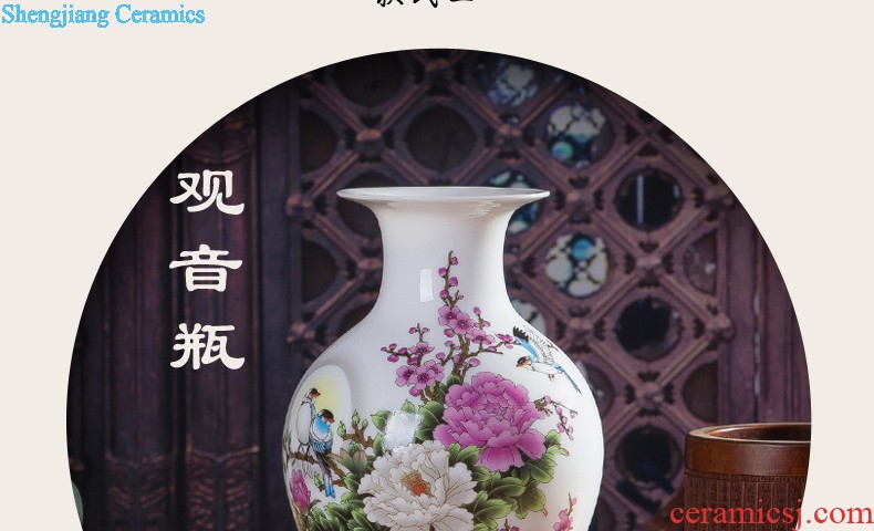 Jingdezhen European ceramic vase furnishing articles home sitting room TV ark dried flowers flower arrangement soft adornment porch decoration