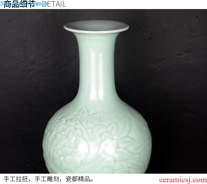 Light of jingdezhen ceramic vase luxury furnishing articles north European style living room dry flower arranging flowers lucky bamboo flowers home decoration