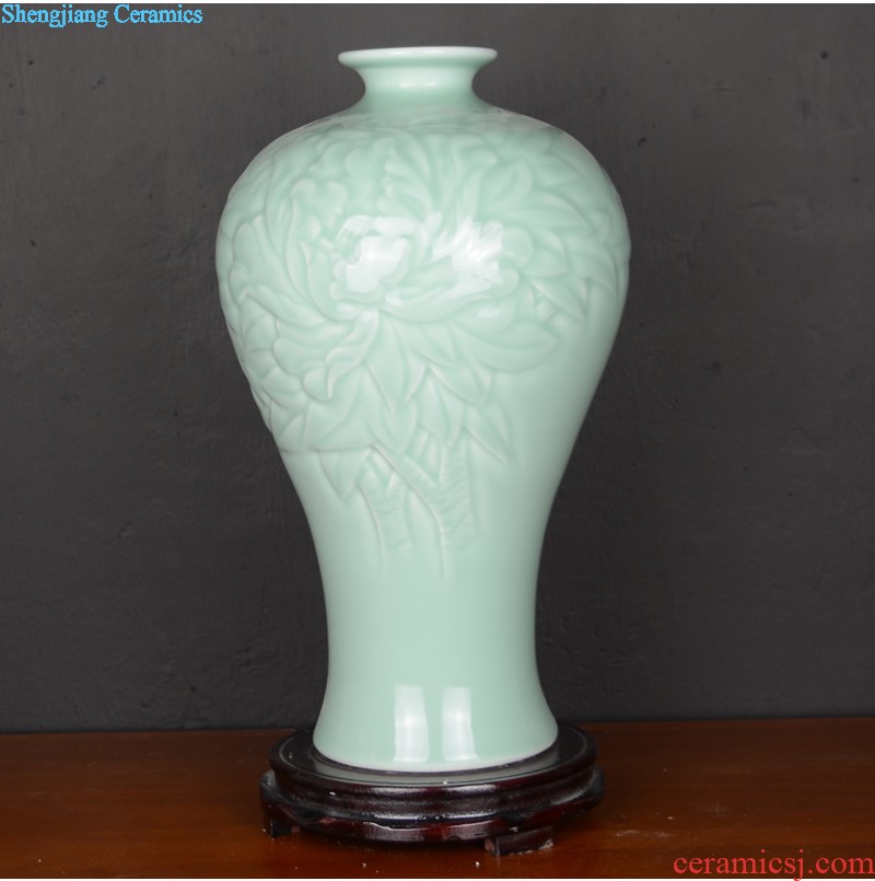 Light of jingdezhen ceramic vase luxury furnishing articles north European style living room dry flower arranging flowers lucky bamboo flowers home decoration