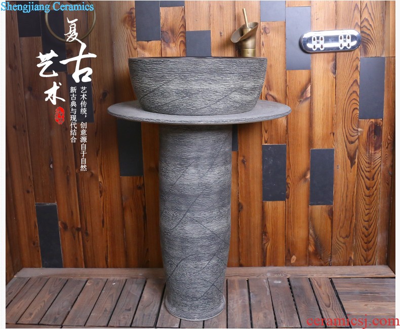 Jia depot Retro basin ceramic lavatory on outdoor column vertical toilet lavabo