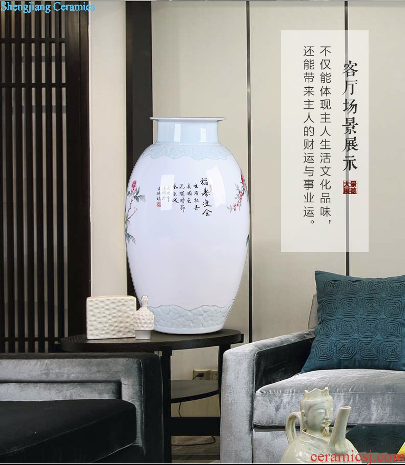 Chinese vase China jingdezhen ceramics Contemporary and contracted land sitting room place famous hand-painted art