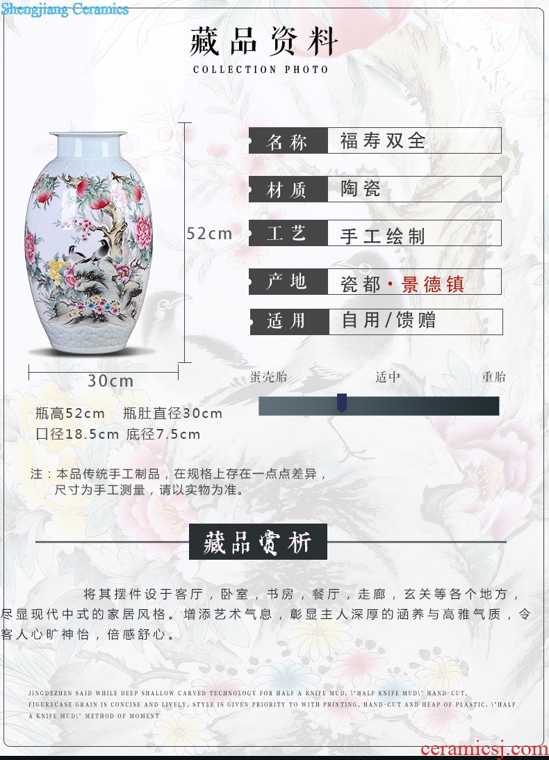 Chinese vase China jingdezhen ceramics Contemporary and contracted land sitting room place famous hand-painted art