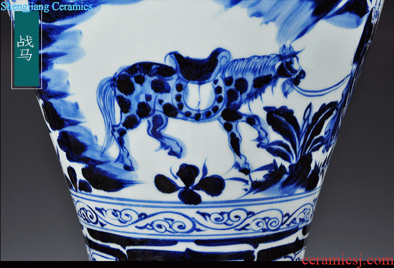 TV ark type of jingdezhen ceramics hand-painted peony vases sitting room adornment household handicraft furnishing articles restoring ancient ways