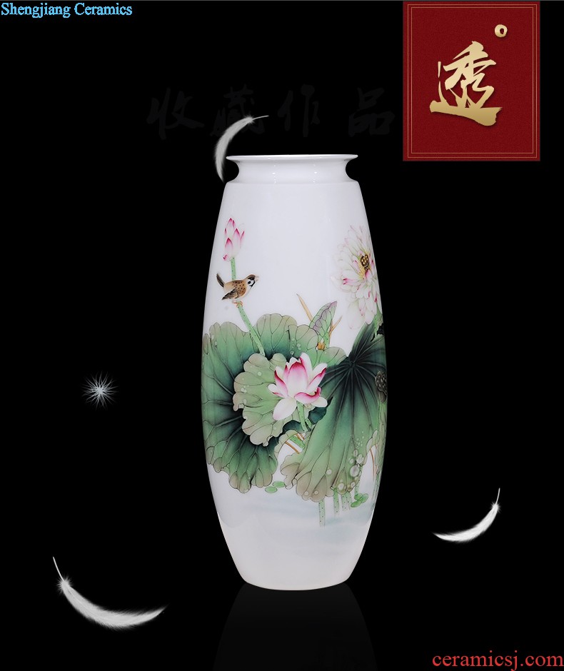 General household of Chinese style classical hand painted blue and white porcelain vase antique porcelain pot of jingdezhen ceramics handicraft furnishing articles