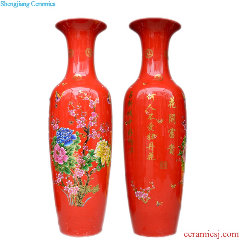 Jingdezhen ceramic kiln of large vase European sitting room hotel villa dry flower arranging flowers adornment furnishing articles