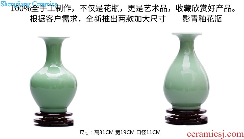 Jingdezhen ceramics The quartet lucky bamboo vase The living room table decoration flower art handicraft furnishing articles