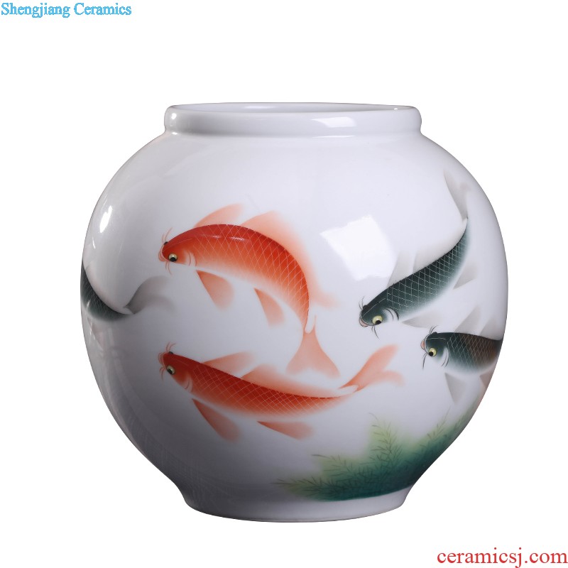 Contracted and contemporary big vase The sitting room TV ark furnishing articles Dried flower flower machine of Europe type restoring ancient ways home act the role ofing jingdezhen ceramics