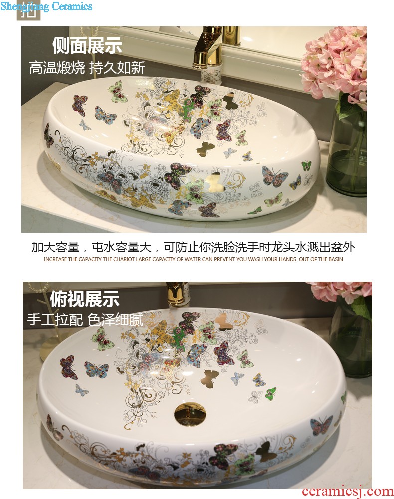 The stage basin on the ceramic lavabo lavatory toilet basin round basin art basin to wash gargle