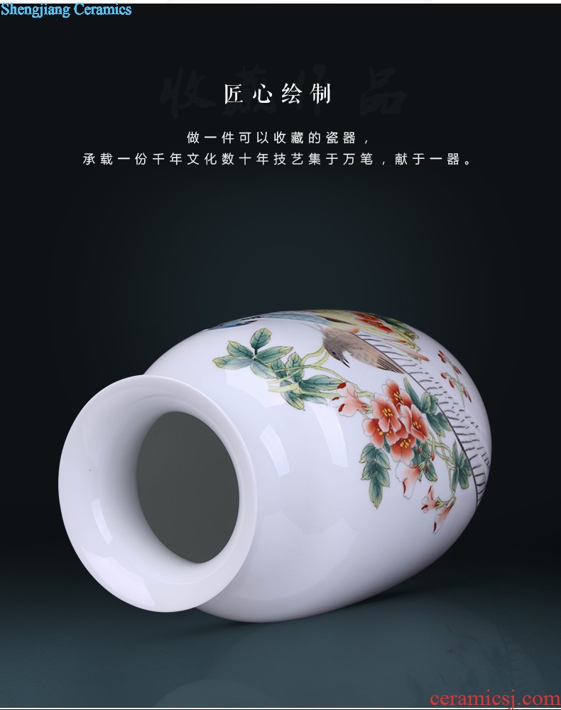 Jingdezhen ceramic tea pot size seven loaves puer tea manual sealing cylinder wake receives moistureproof tea furnishing articles