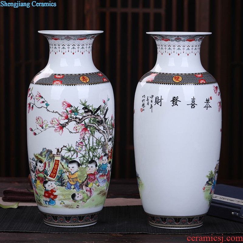 Hand draw archaize sweet under the blue and white porcelain glaze vase and furnishing articles of Chinese style the study background of adornment handicraft decoration