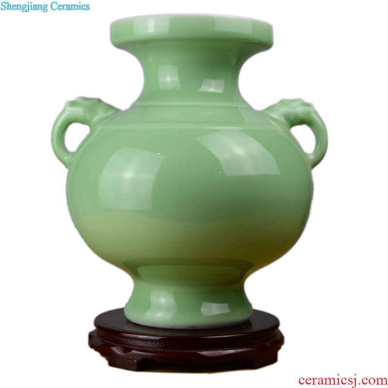 Jingdezhen ceramic smoked incense burner aromatherapy furnace large ancient longquan celadon tower joss stick for the Buddha temple supplies