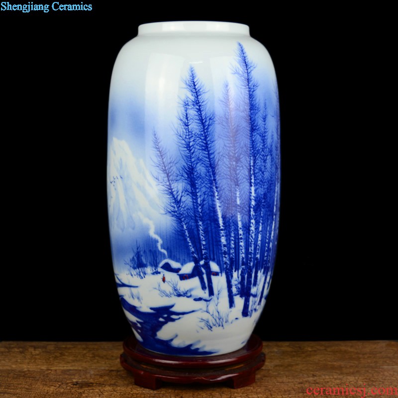 General blue and white porcelain jar ceramic furnishing articles sitting room old antique hand-painted jingdezhen ceramics vase household ornaments