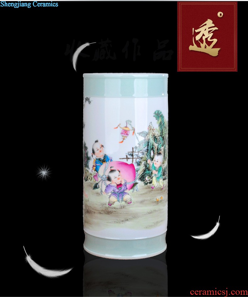 Extra large ceramic tea pot of tea urn Tea at the end of the barrel jingdezhen porcelain tea POTS awake storage tank