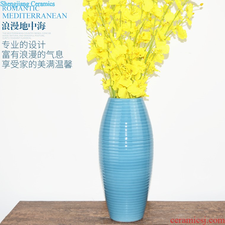 Jingdezhen ceramics glaze crystal vase flower arranging flowers sitting room, the new Chinese style household adornment handicraft furnishing articles