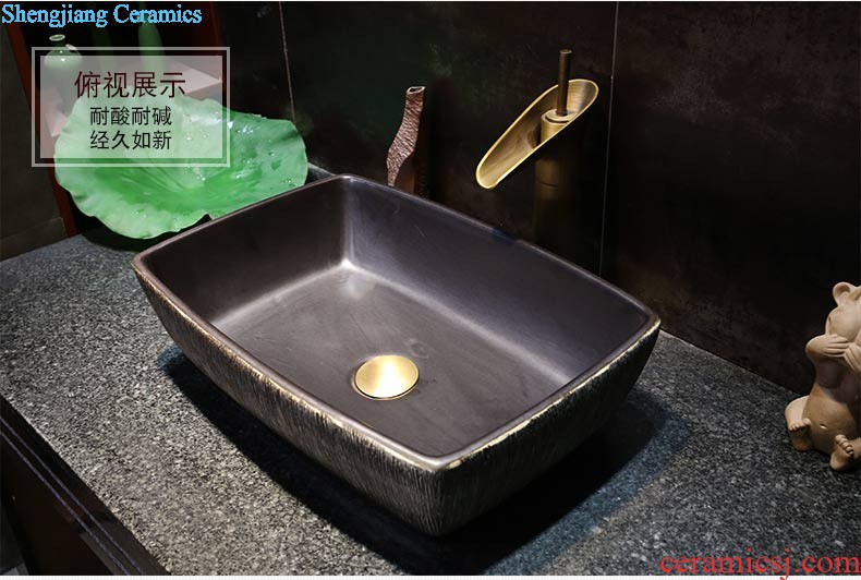 Jia depot creative stage basin sink square restoring ancient ways of Chinese style art ceramic lavatory basin basin of household