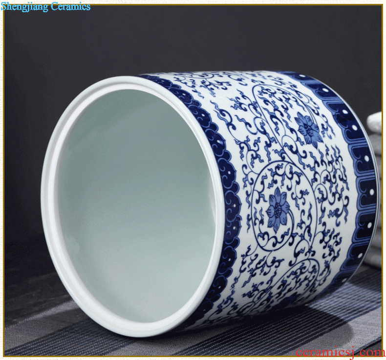 Jingdezhen porcelain vase Handmade porcelain celebrity famous large sitting room archaize handicraft furnishing articles