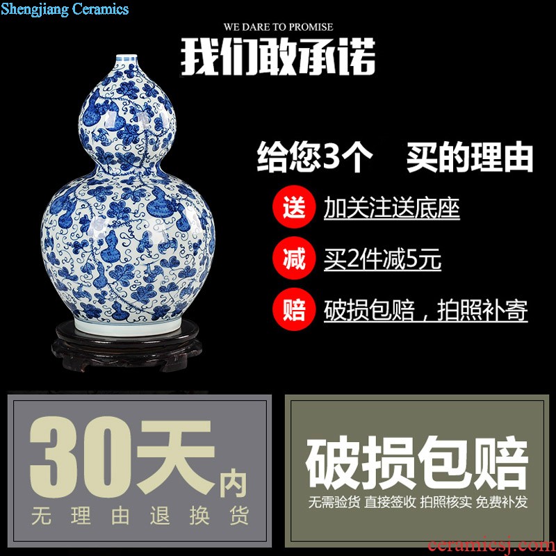 Jingdezhen hand-painted ceramics of blue and white porcelain vase Imitation of classical Ming and qing dynasties antique rich ancient frame furnishing articles Household act the role ofing is tasted