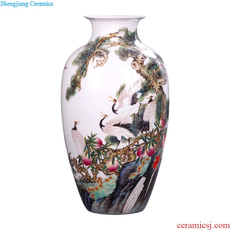 The Nordic mesa of contemporary and contracted vase furnishing articles Europe type restoring ancient ways of creative porcelain flower ball thickening