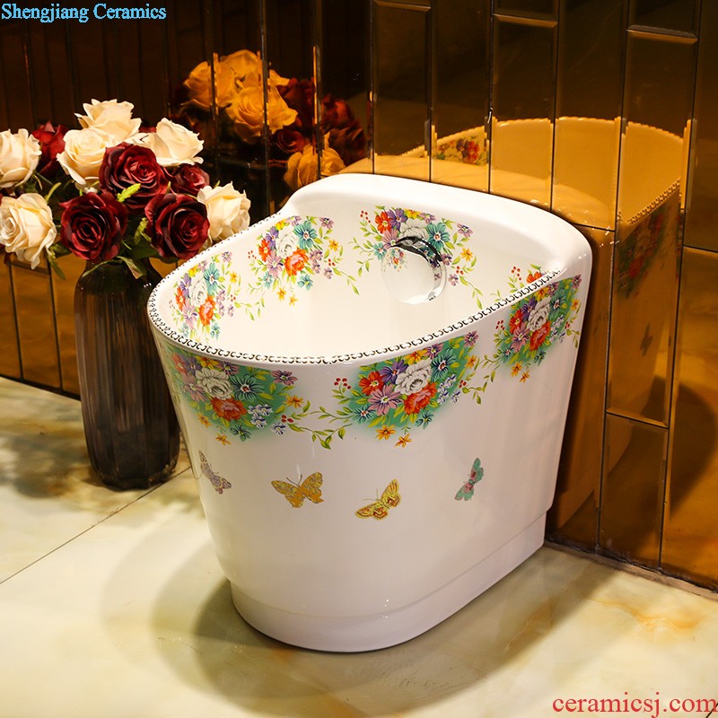 M beautiful ceramic art basin mop mop pool ChiFangYuan one-piece mop pool 42 cm diameter broken tile