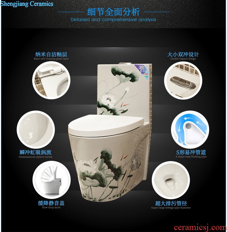 Stage basin elliptic toilet wash basin on the sink lavatory ceramic art basin basin of household