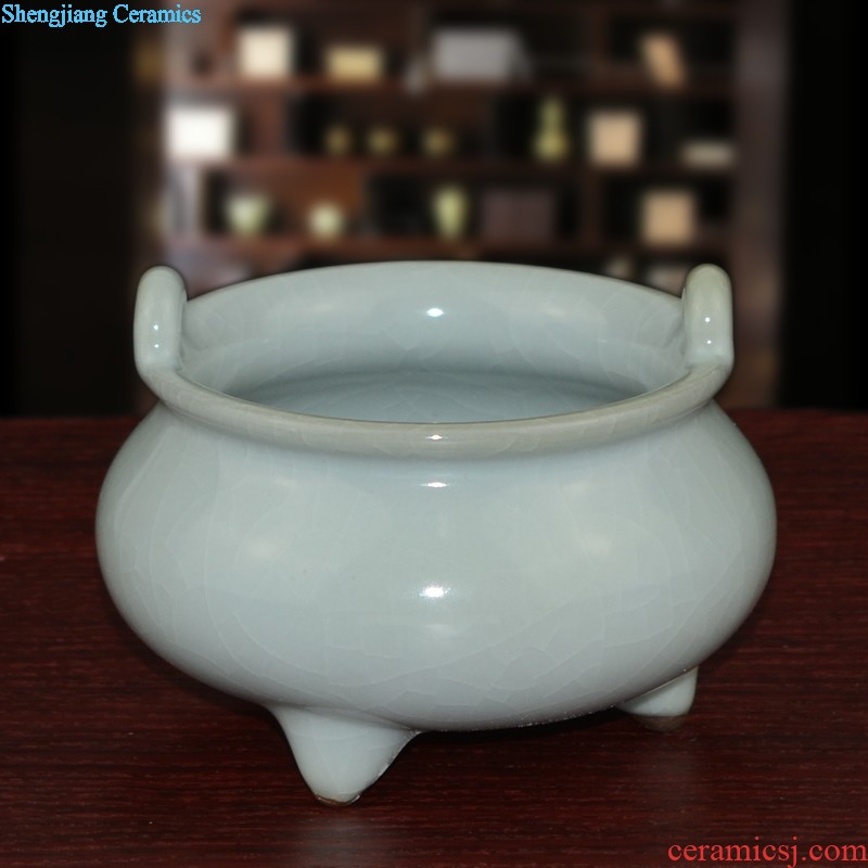 Jingdezhen ceramic vases royal porcelain open piece of crack glaze antique Chinese penjing sitting room porch decoration