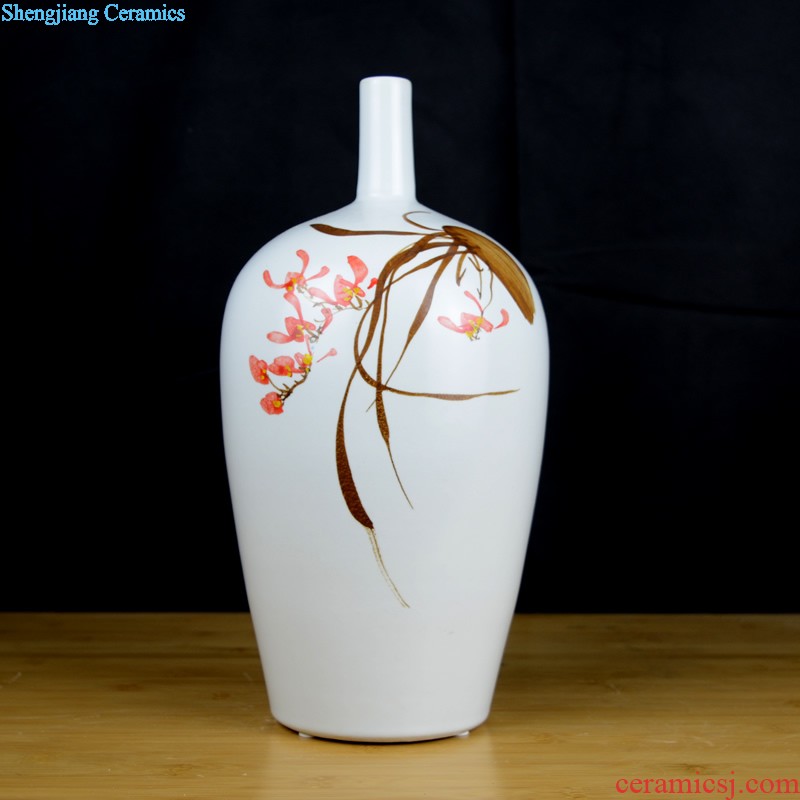 Jingdezhen ceramic hand-painted vases, dried flowers flower arrangement sitting room TV ark of new Chinese style household adornment handicraft furnishing articles