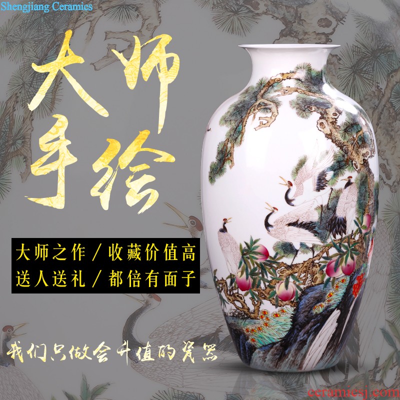 The Nordic mesa of contemporary and contracted vase furnishing articles Europe type restoring ancient ways of creative porcelain flower ball thickening